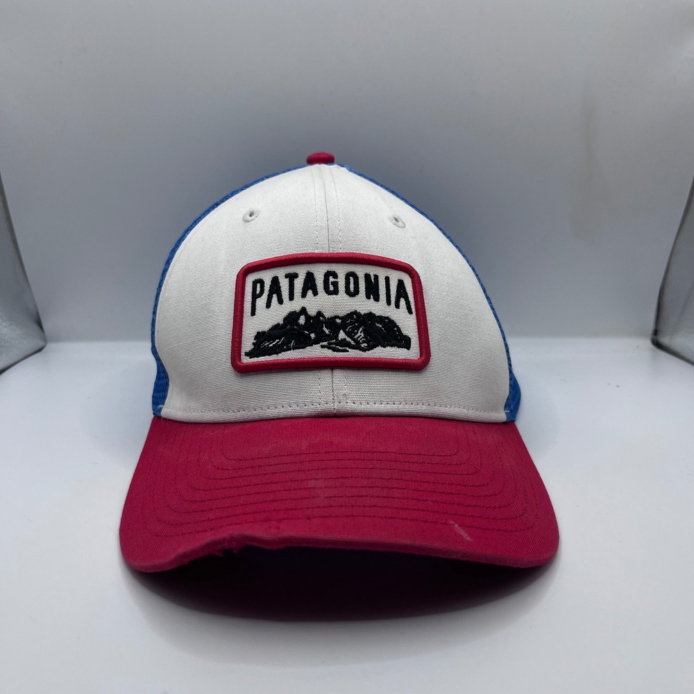 Patagonia Climb A Mountain Trucker Hat Red White Blue Patch Snapback Cap‎